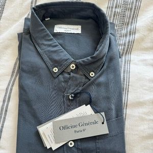 Officine Générale Alex Lyocell and Cotton-Blend Shirt